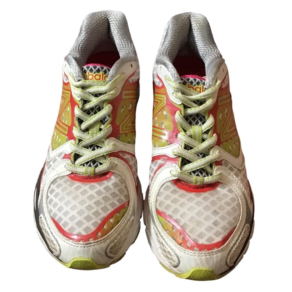 New Balance Sneakers 1080 V3 W1080PL3 Womens 7 B White Pink Lime Running Shoes - Picture 10 of 12